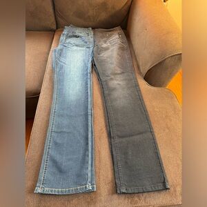 New Rekucci  Straight Jeans - 2 Pair - Blue and Black